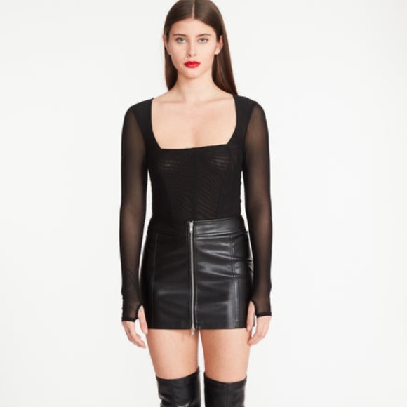 Steve Madden Hayden Corset Style Long Sleeve Top - Picture 1 of 10
